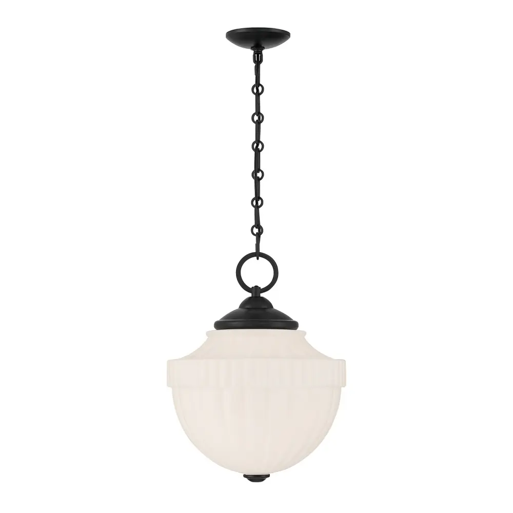 Montrose 1-Light Pendant in Matte Black by Savoy House