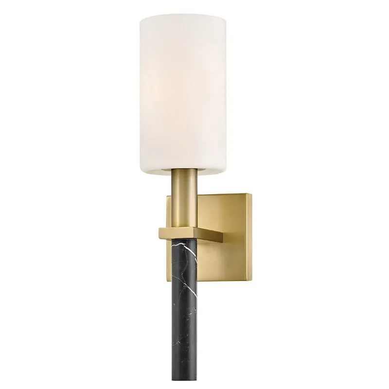 Turin Medium Single-Light Sconce in Lacquered Brass by Hinkley