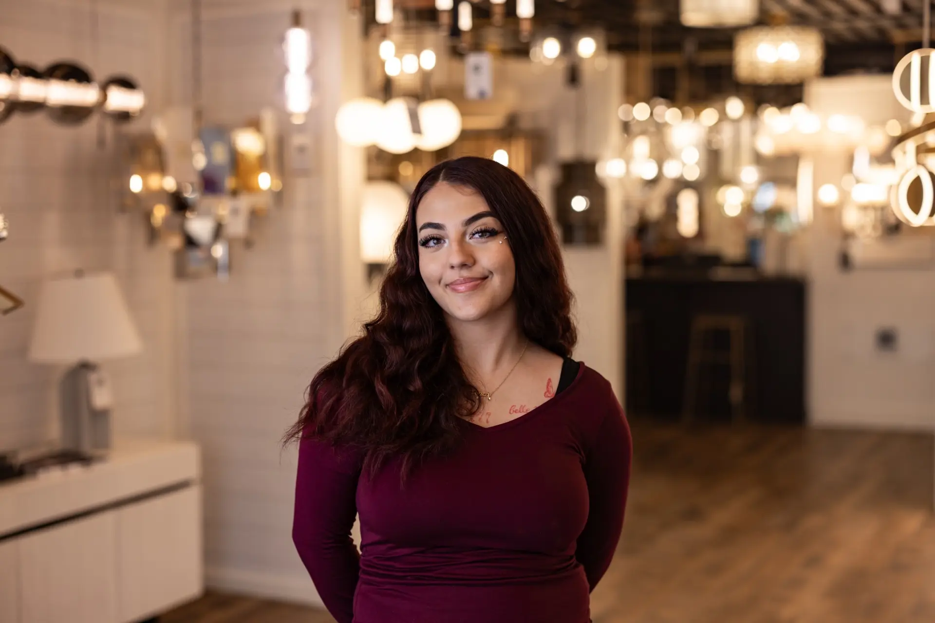 Portrait of Mya Baca, Lighting Consultant at Nova Lighting