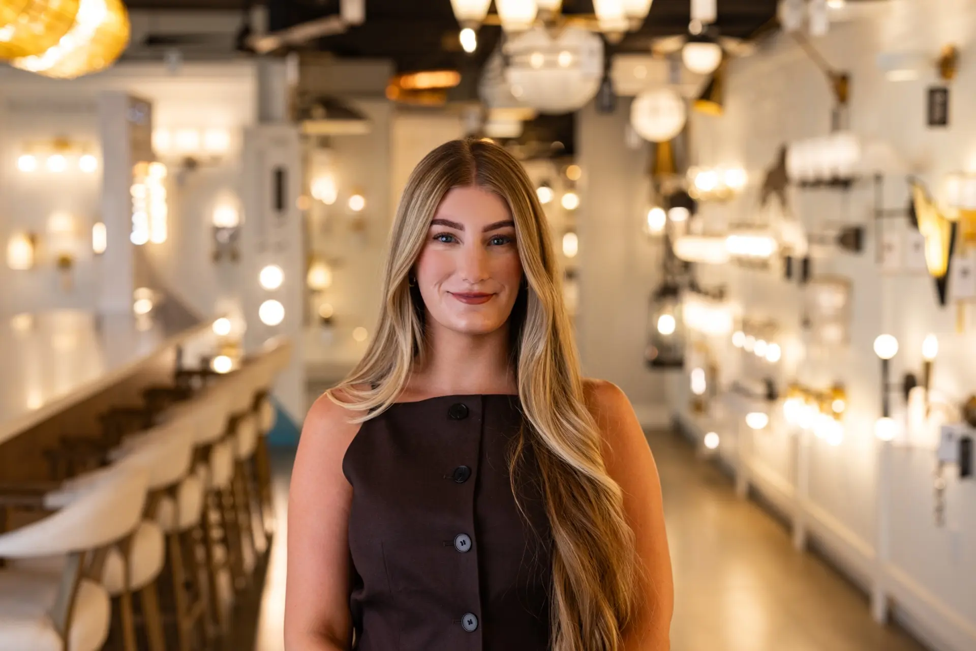 Portrait of Brooke Hatch, Director of Marketing at Nova Lighting